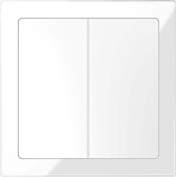 Merten D-Life two-circuit switch (crystal white frame, lotus white insert)